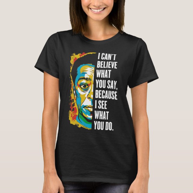 James Ldwin Graffiti Art Juneteenth Black History  T Shirt (Framsida)