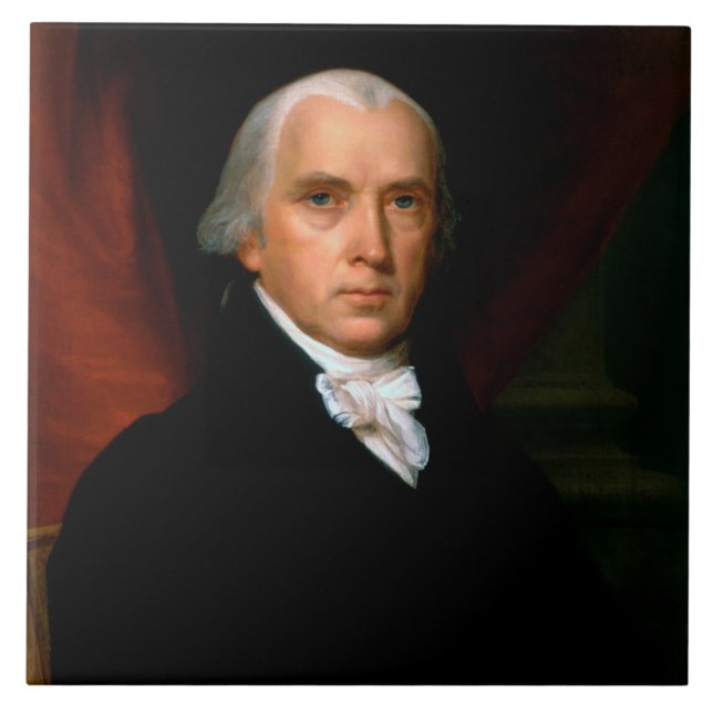 James Madison, 4:e ordförande: Colonial America Kakelplatta (Framsidan)