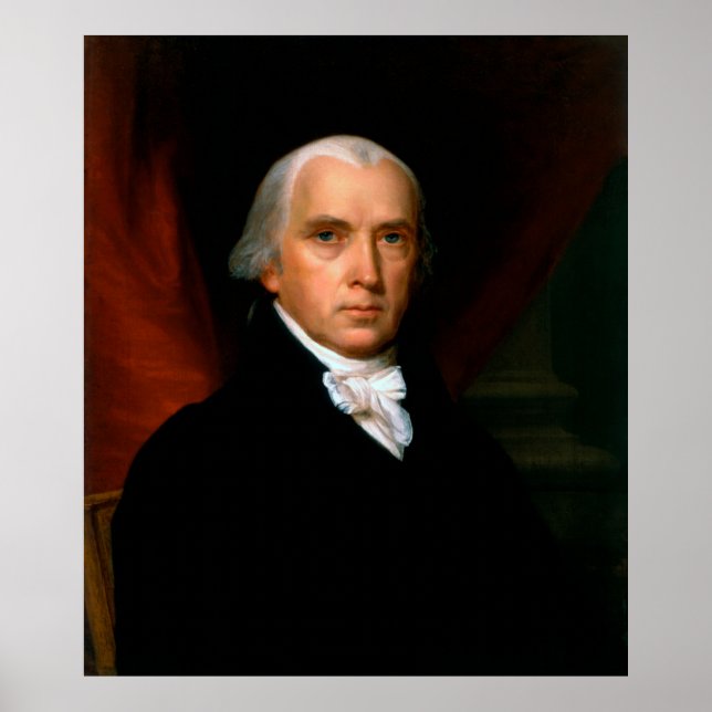 James Madison 4th President White House Porträtt Poster (Framsidan)