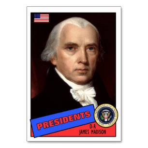 James Madison Baseball Card Bordsnummer