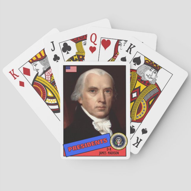 James Madison Baseball Card Casinokort (Baksidan)