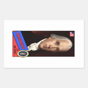 James Madison Baseball Card Rektangulärt Klistermärke