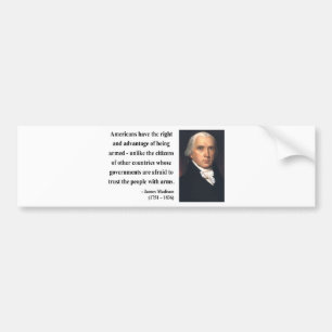James Madison citationstecken 4b Bildekal