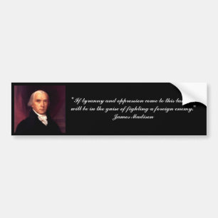 James Madison citationsteckenbildekal Bildekal