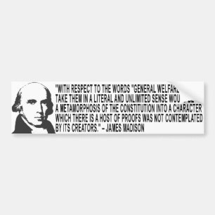 James Madison citationsteckenbildekal Bildekal