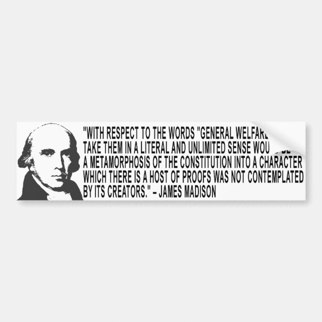 James Madison citationsteckenbildekal Bildekal (Framsidan)