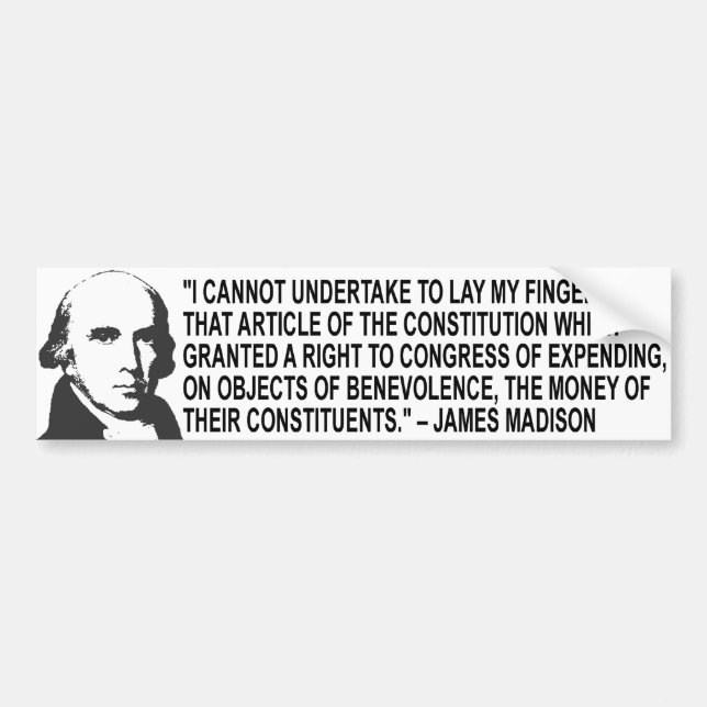 James Madison citationsteckenbildekal Bildekal (Framsidan)