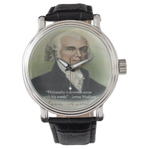 James Madison Common Sense Citatklocka Armbandsur