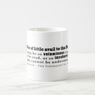 James Madison Federalistnr.en 62 (1788) Kaffemugg
