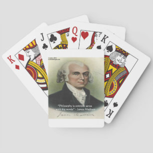 James Madison "Filosofi/Sunt Förnuft" Citat Kortlek