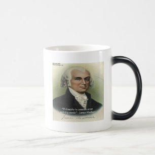 James Madison "Filosofi/Sunt Förnuft" Citat Magisk Mugg
