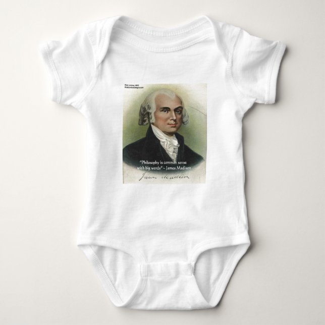 James Madison "Filosofi/Sunt Förnuft" Citat Tröja (Framsida)