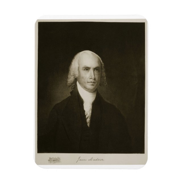 James Madison, FN:s fjärde president i Stater Magnet (Vertikal)