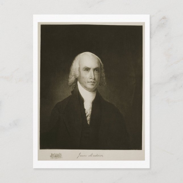 James Madison, FN:s fjärde president i Stater Vykort (Framsida)