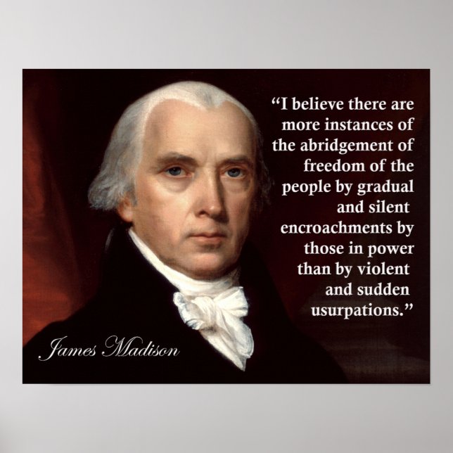 James Madison Freedom Quote Print Poster (Framsidan)