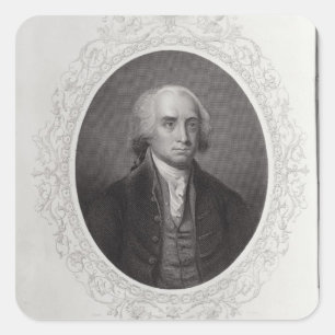James Madison Fyrkantigt Klistermärke