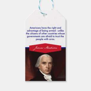 James Madison Gift Märkres Presentetikett