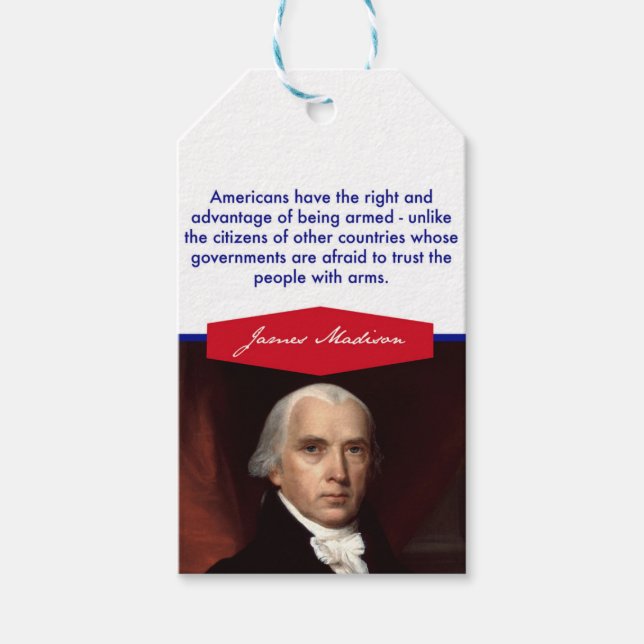 James Madison Gift Märkres Presentetikett (Framsidan)
