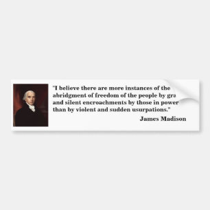 James_Madison "Jag tror att det finns..." Bildekal