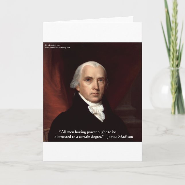 James Madison "Krig & Frihet" Visdomspresenter Kort (Framsida)