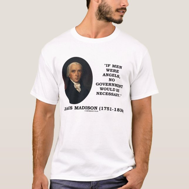 James Madison manaränglar ingen nödvändig regering T-shirt (Framsida)