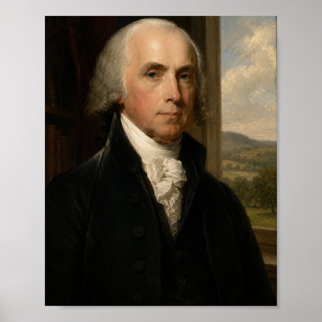 James Madison Oljemålning | 4:e president Poster (Framsidan)