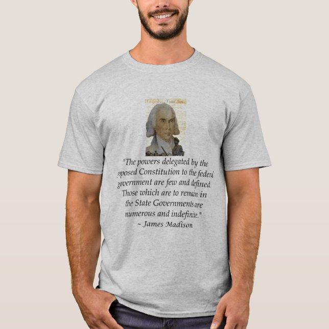 James Madison påstår rättigheterräkningen av T-shirt (Framsida)