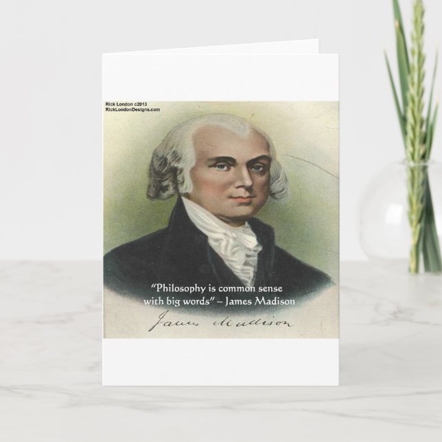 James Madison "Philosophy/Common Sense"-offert Kort (Framsida)