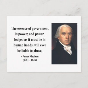 James Madison Quote 5b Vykort