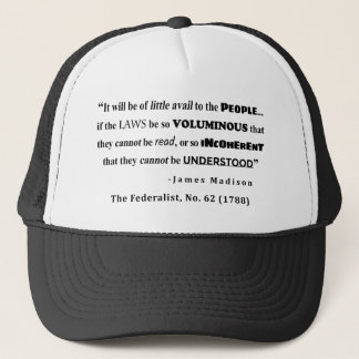 James Madison Quote från Federalist, nr 62 Keps