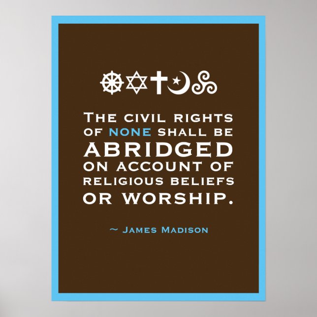 James Madison Quote Poster (Framsidan)