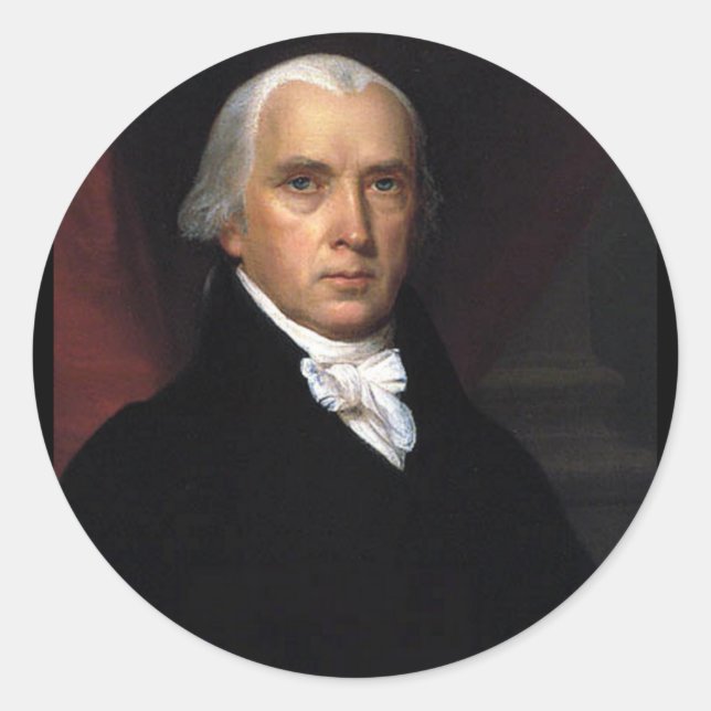 James Madison Runt Klistermärke (Framsida)
