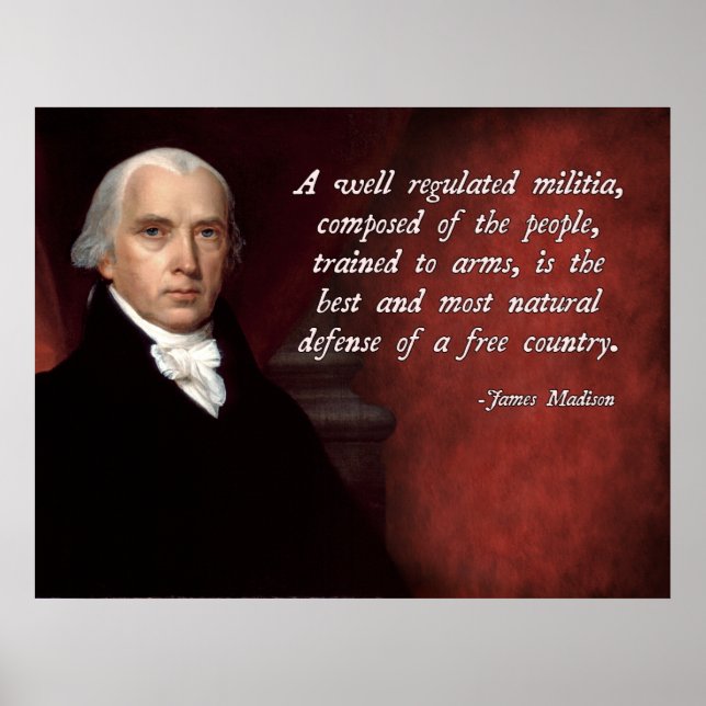 James Madison Second Amendment Poster (Framsidan)