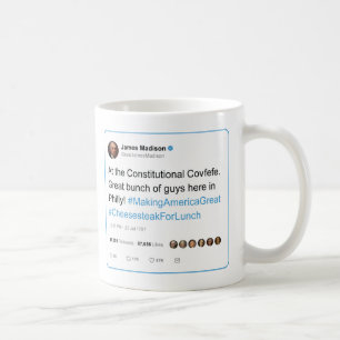 James Madison tweets konstitutionella Covfefe Kaffemugg