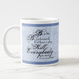 James Mattis "Be Polite..." w/ Blommigt-accenter Jumbo Mugg