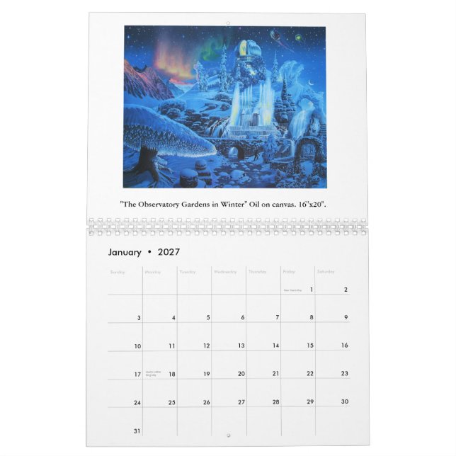 James McCarthy- Surrealism och landskap 2015 Kalender (Jan 2027)
