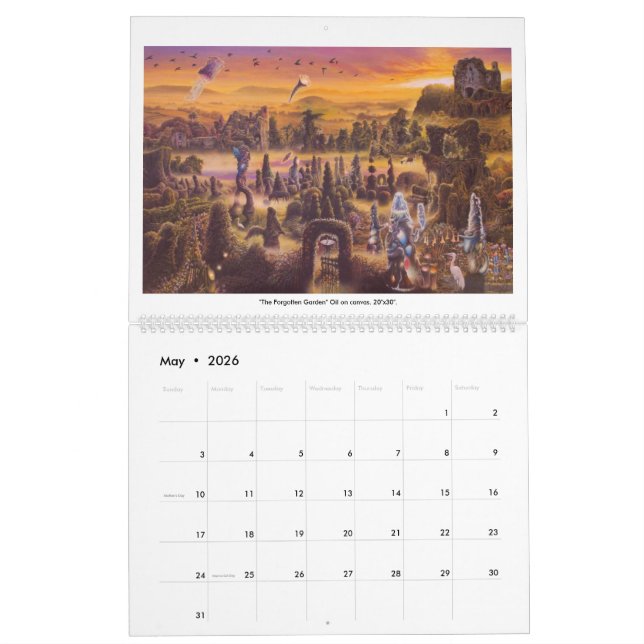 James McCarthy-Surrealism och landskap 2016 Kalender (May 2026)