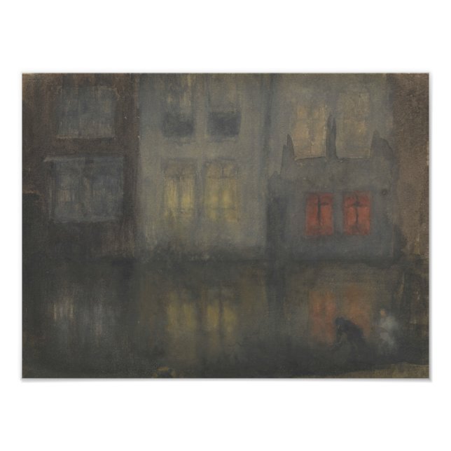 James McNeill Whistler - Nocturne - Black and Red Fototryck (Framsidan)