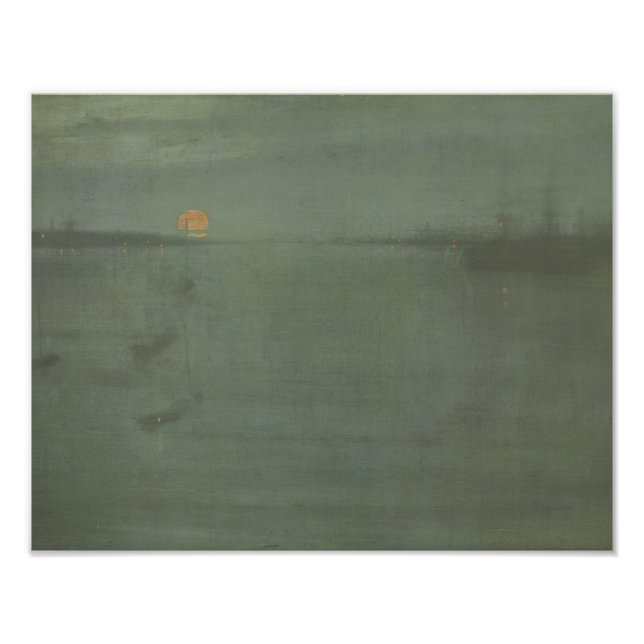 James McNeill Whistler - Nocturne - Blue och Guld Fototryck (Framsidan)