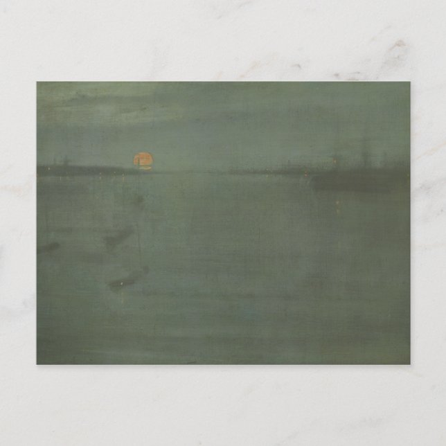 James McNeill Whistler - Nocturne - Blue och Guld Vykort (Framsida)
