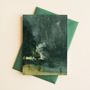 James McNeill Whistler Nocturne in Black and Guld Vykort