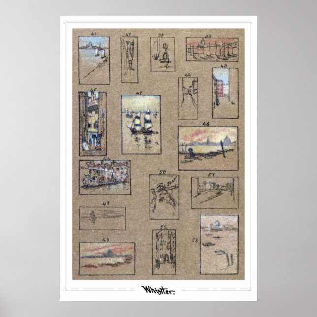 James McNeill Whistler Zedign Art Poster #339-2 (Framsidan)