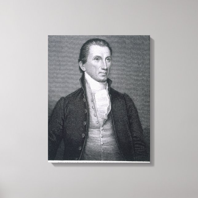 James Monroe, graverad av Asher Brown Durand (1796 Canvastryck (Framsida)