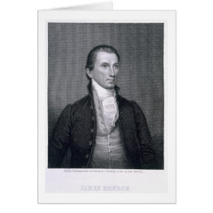 James Monroe, graverad av Asher Brown Durand (1796 Hälsningskort