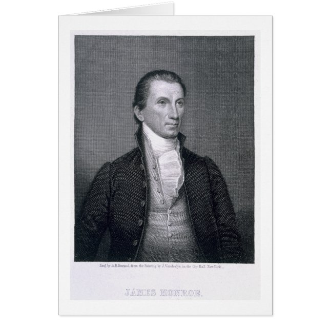 James Monroe, graverad av Asher Brown Durand (1796 Hälsningskort (Framsidan)