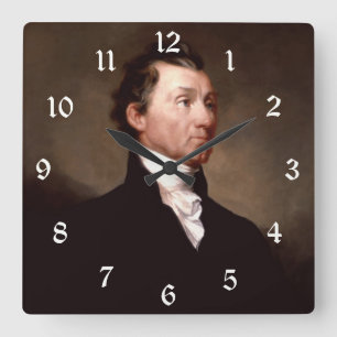 James Monroe Porträtt, den amerikanske presidenten Fyrkantig Klocka