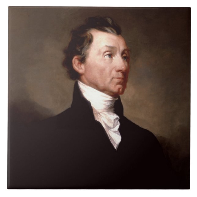 James Monroe Porträtt, den amerikanske presidenten Kakelplatta (Framsidan)