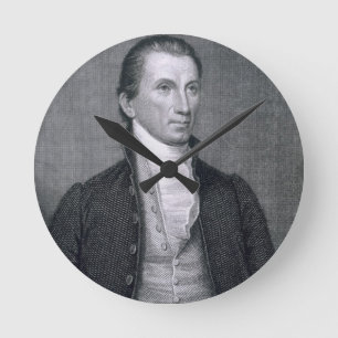 James Monroe som inristas av Asherbruntet Durand Rund Klocka