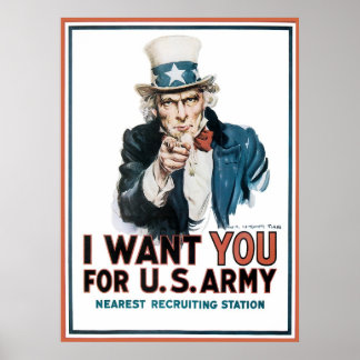 James Montgomery Flagg Jag vill ha dig till USA:s Poster