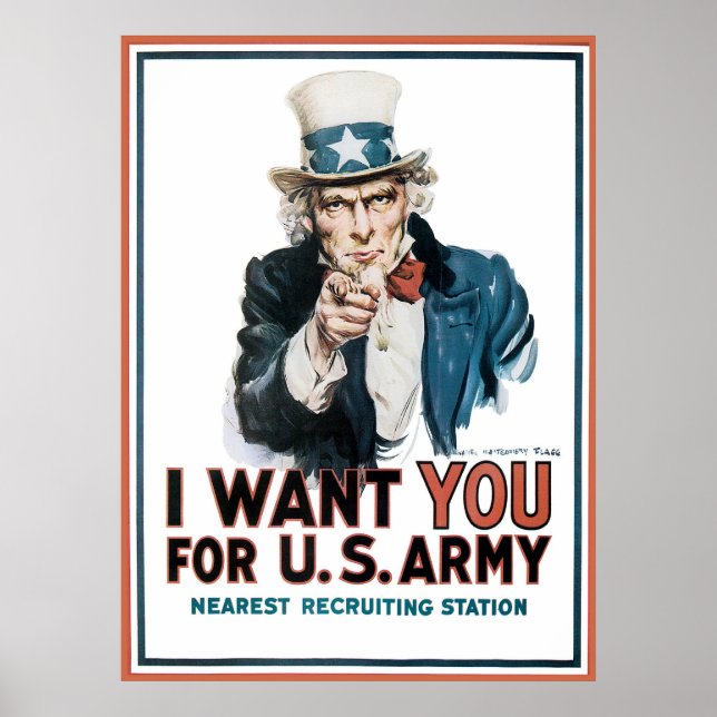 James Montgomery Flagg Jag vill ha dig till USA:s  Poster (Framsidan)